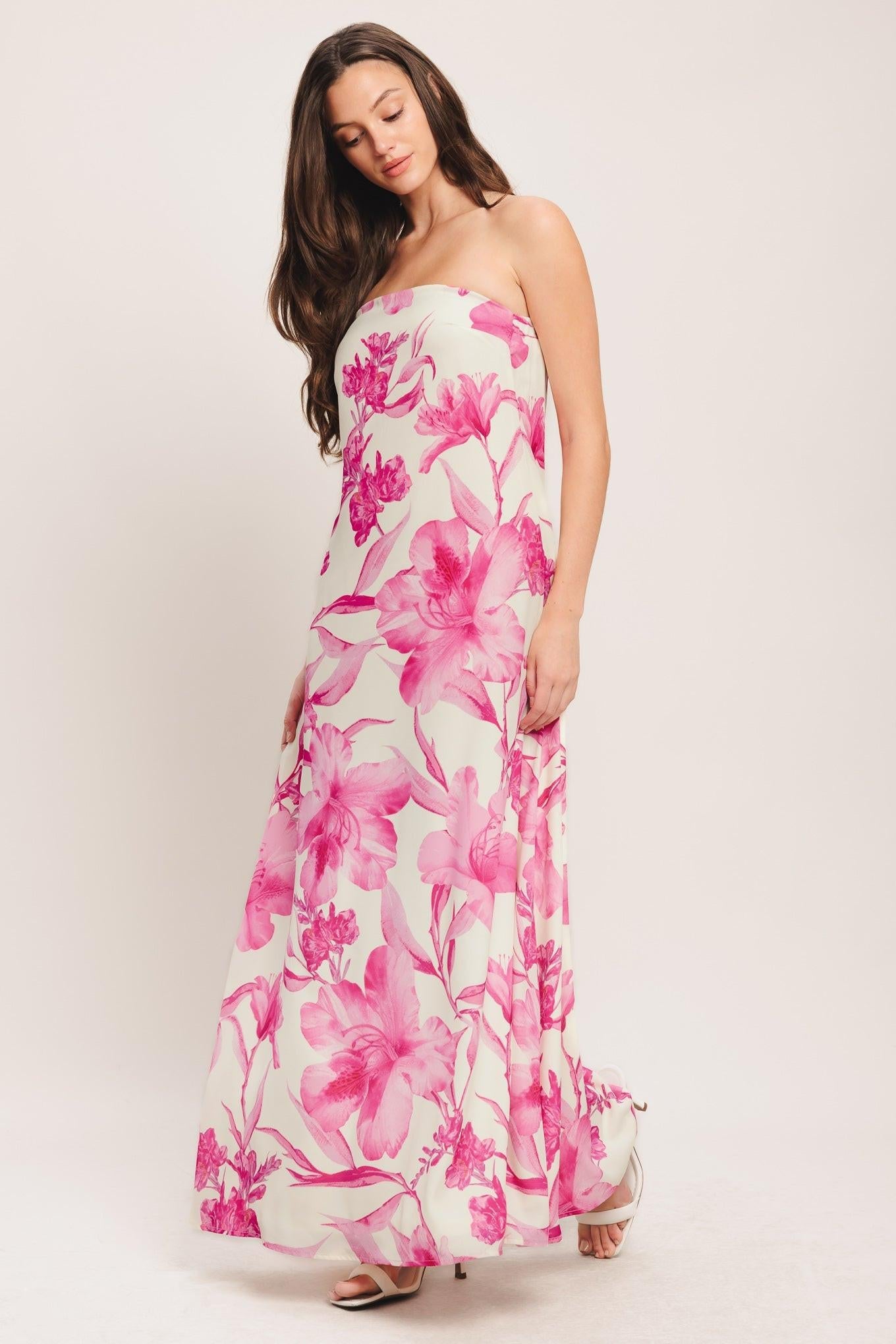 SOFT ROSE ESCAPE WOVEN ANKLE DRESS