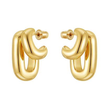 Hugo Double Hoop Earring
