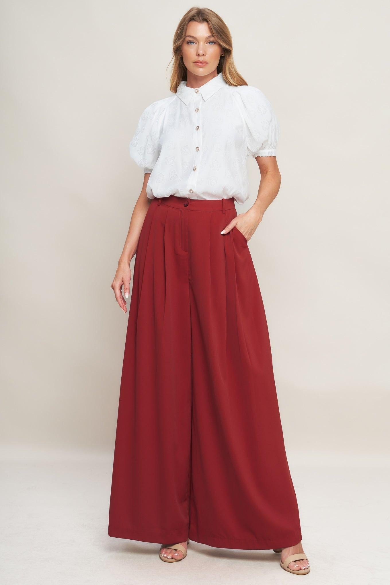 THROW IT BACK WOVEN PANTS