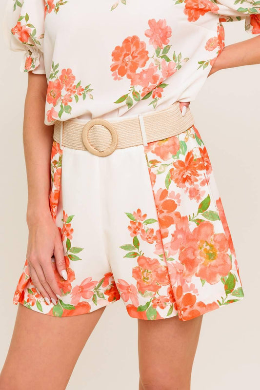 Lovely Days Ivory Woven Short, view 2 — Soul Flow Apparel