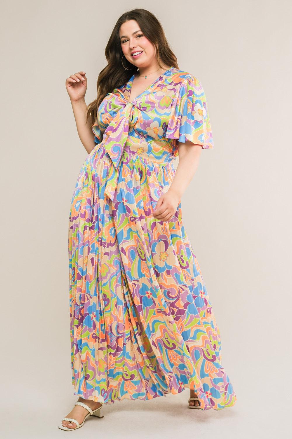 Secret Place Woven Jumpsuit With Shirt Collar V Neck And Pleated Wide Leg Pants