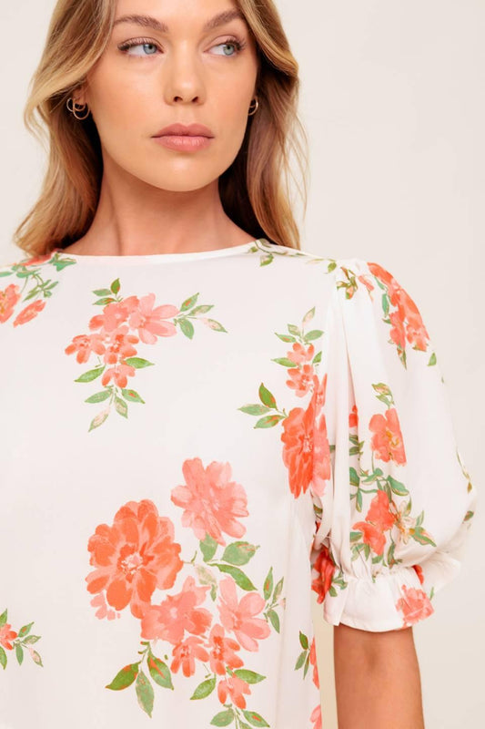 LOVELY DAYS IVORY WOVEN TOP