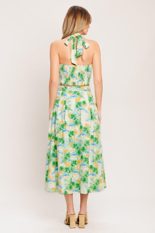 PICTURE PERFECT WOVEN TOP AND SKIRT SET