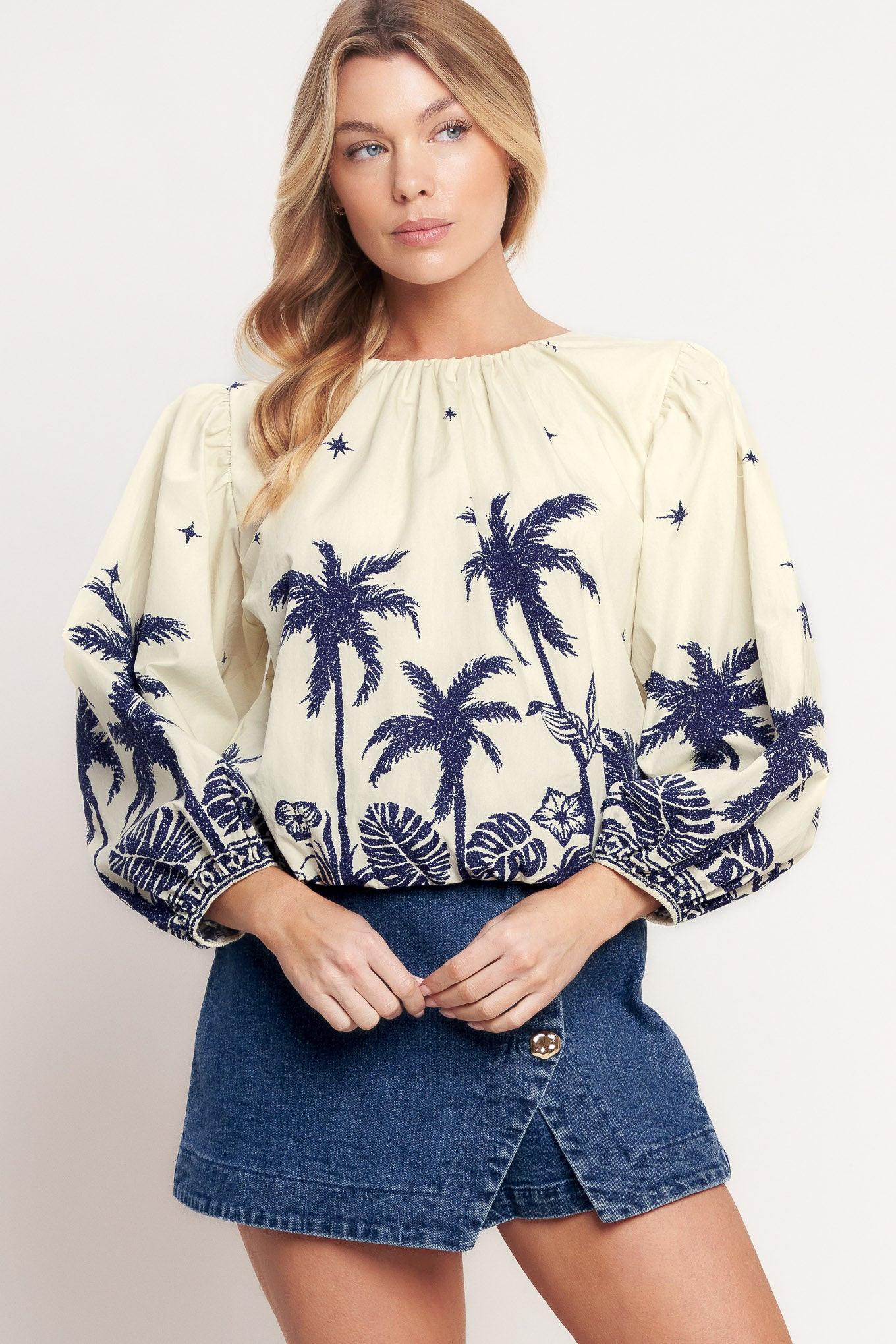 BOHO CONSTELLATION  WOVEN TOP
