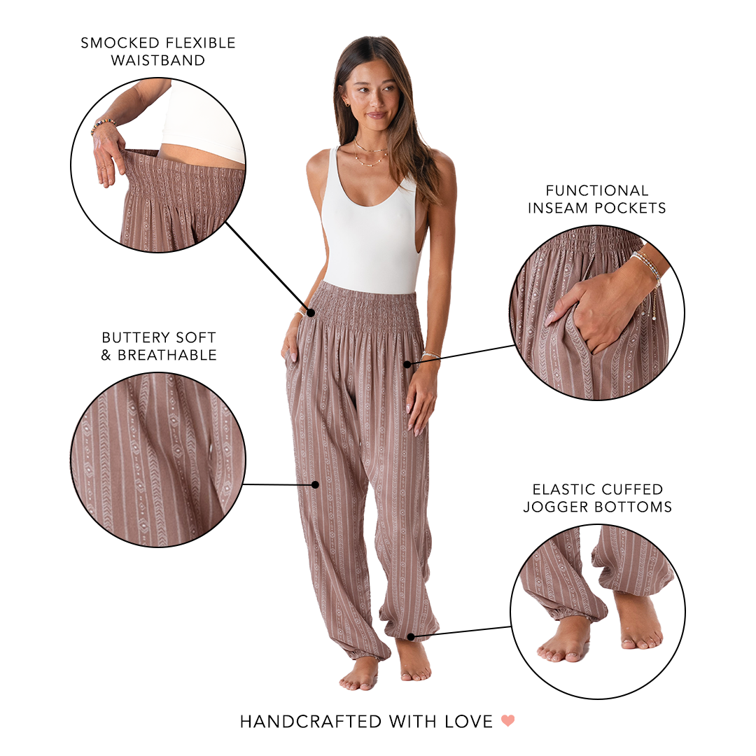 Yao Tribal Print Harem Pants