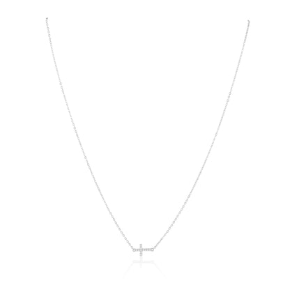 Janet Side Cross Necklace