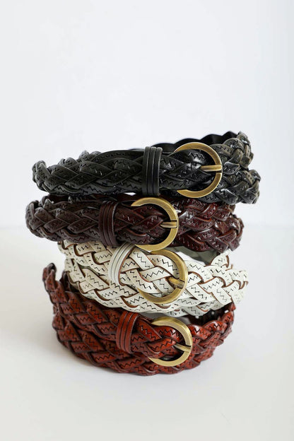 Classic Braided Leather Belt – Timeless Style for Every Outfit 🤎⛓️ Leto Collection
