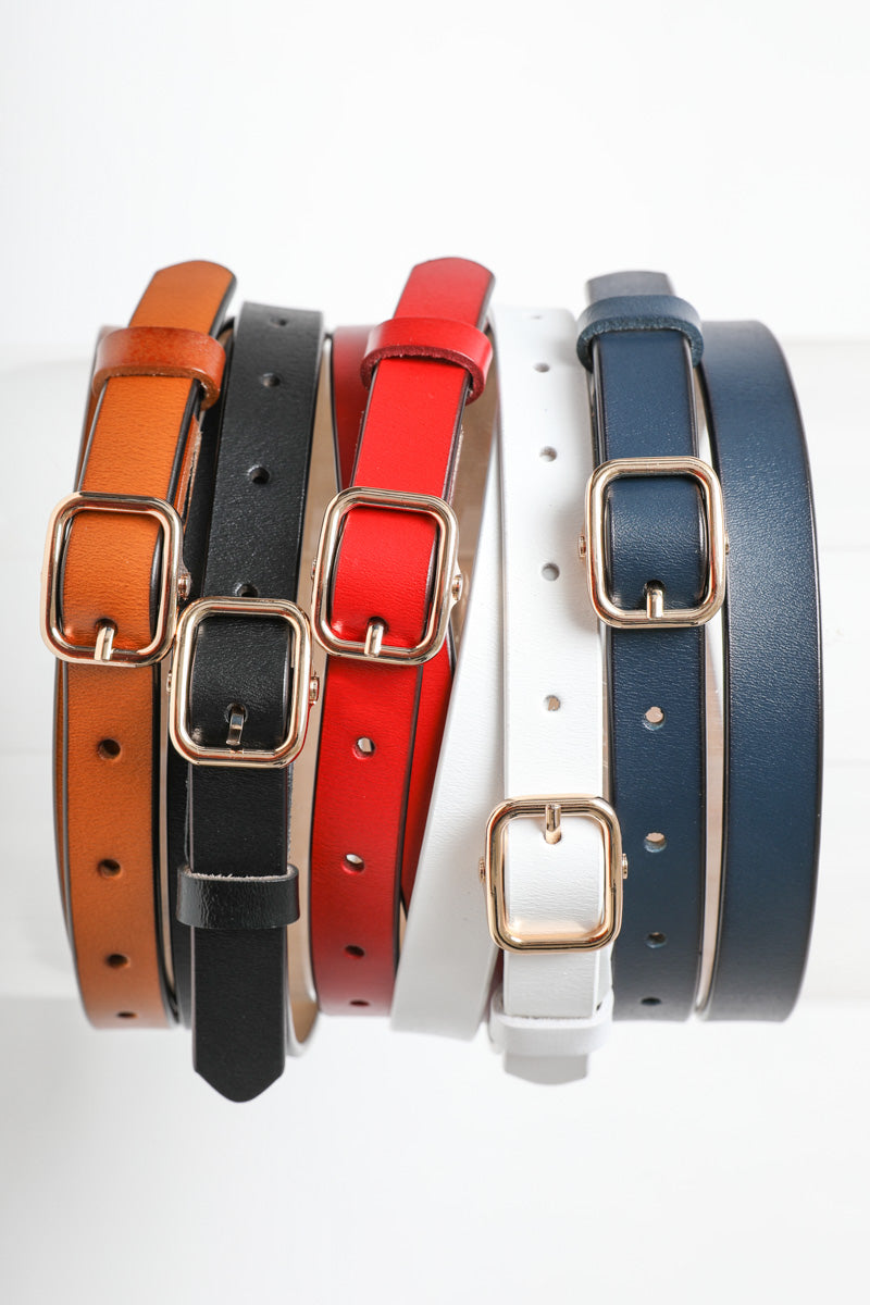 Versatile Skinny Leather Belt – Perfect for Any Outfit ????-Soul Flow Apparel