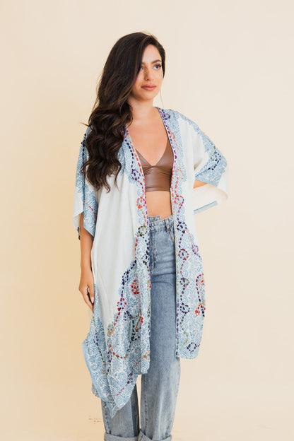 Bohemian Artisan Stitch Tapestry Kimono-Soul Flow Apparel