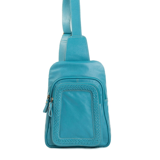 Willow Canyon Sling Bag in River Blue, view 1 — Soul Flow Apparel