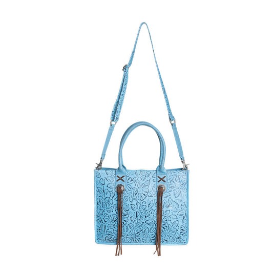 Angelstone Ridge Handbag in Sky Blue, view 3 — Soul Flow Apparel