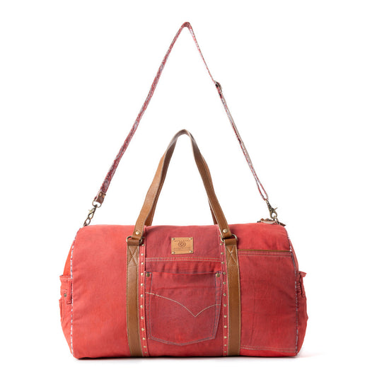 Wildberry Voyager Traveler Bag in Cranberry Smoke, view 2 — Soul Flow Apparel