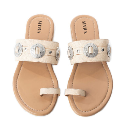 Sagebrush Concho Sandals In White