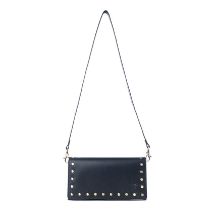 Yellowstone Caldera Leather Wallet with Rivets in Ash