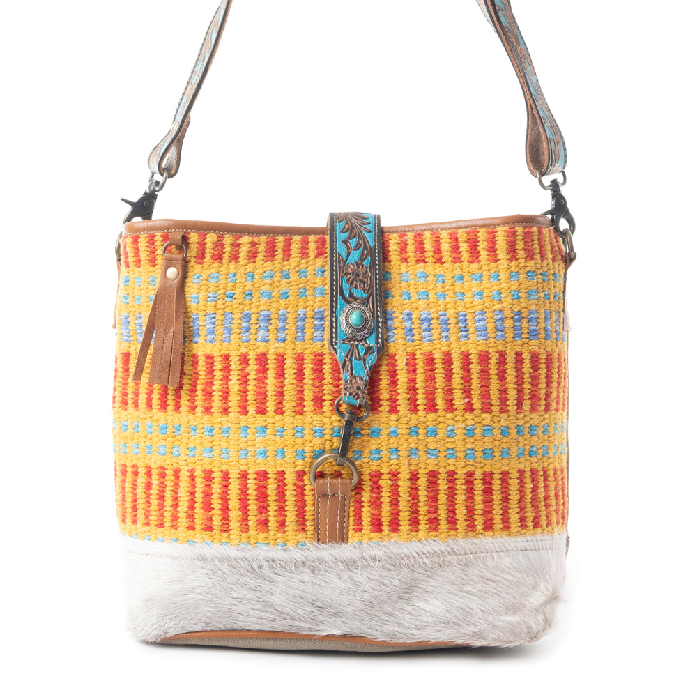 Vivid Orange Hand-Tooled Bag, view 1 — Soul Flow Apparel