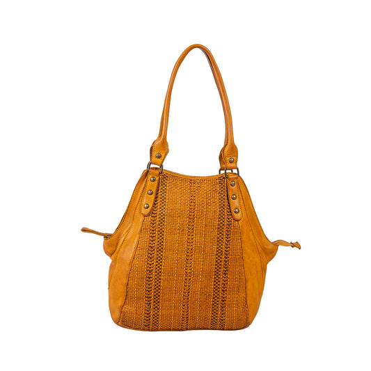 Copernicium Leather & Hair on Bag, view 1 — Soul Flow Apparel