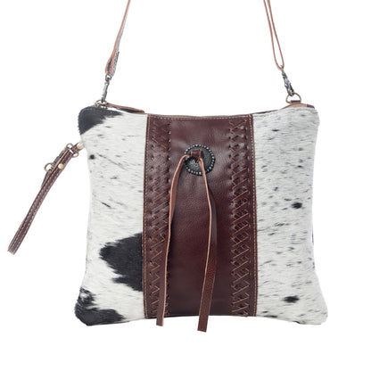 Rosalinda Cross Stitched Leather & Hairon Bag
