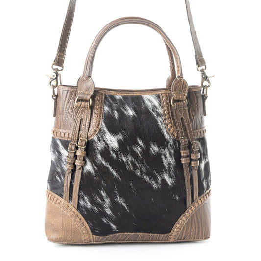 Crawford Canyon Tall Leather Hairon Bag, view 1 — Soul Flow Apparel