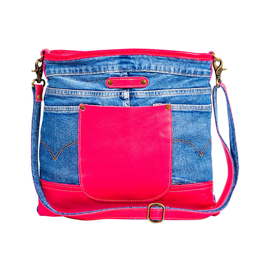Charley Denim Shoulder Bag, view 1 — Soul Flow Apparel