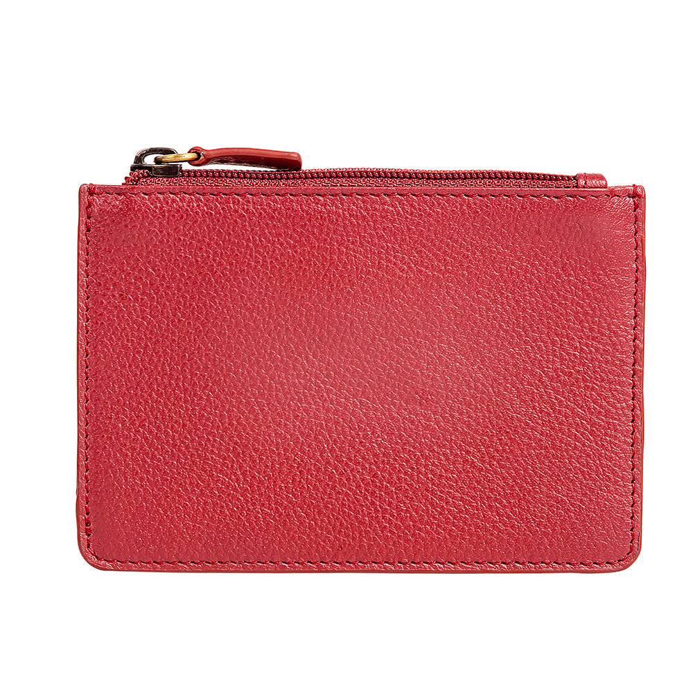 Foothill Creek Credit Card Holder in Red, view 1 — Soul Flow Apparel