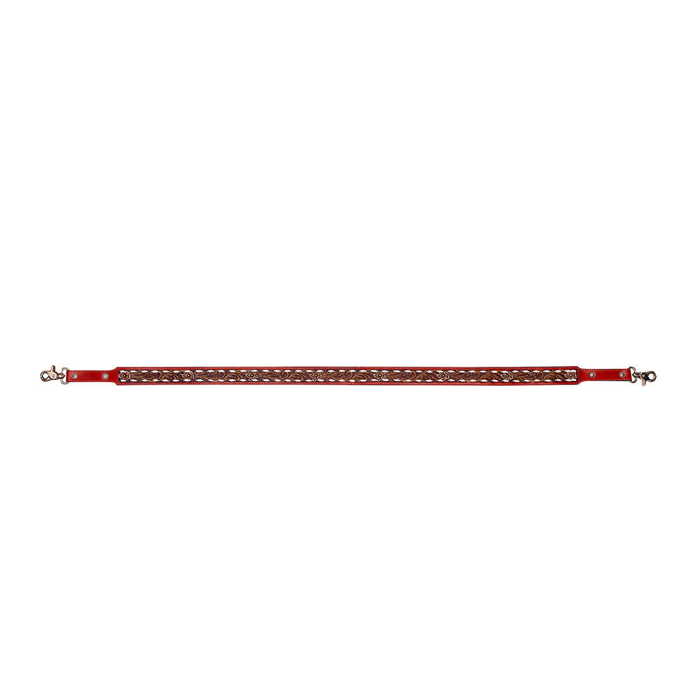 Timmson Trail Hand-Tooled Leather Strap, view 1 — Soul Flow Apparel