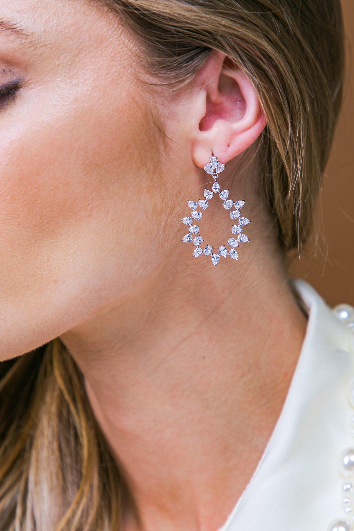 Charlotte Floral Pearl Drop Earrings Korean Crafted Lightweight Couture
