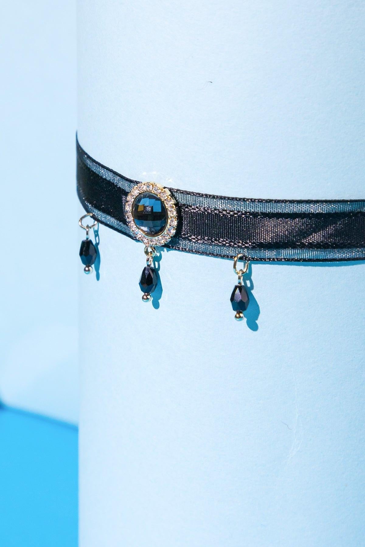 Reminiscent Lace Choker Necklace With Zirconia Accents Made In Korea