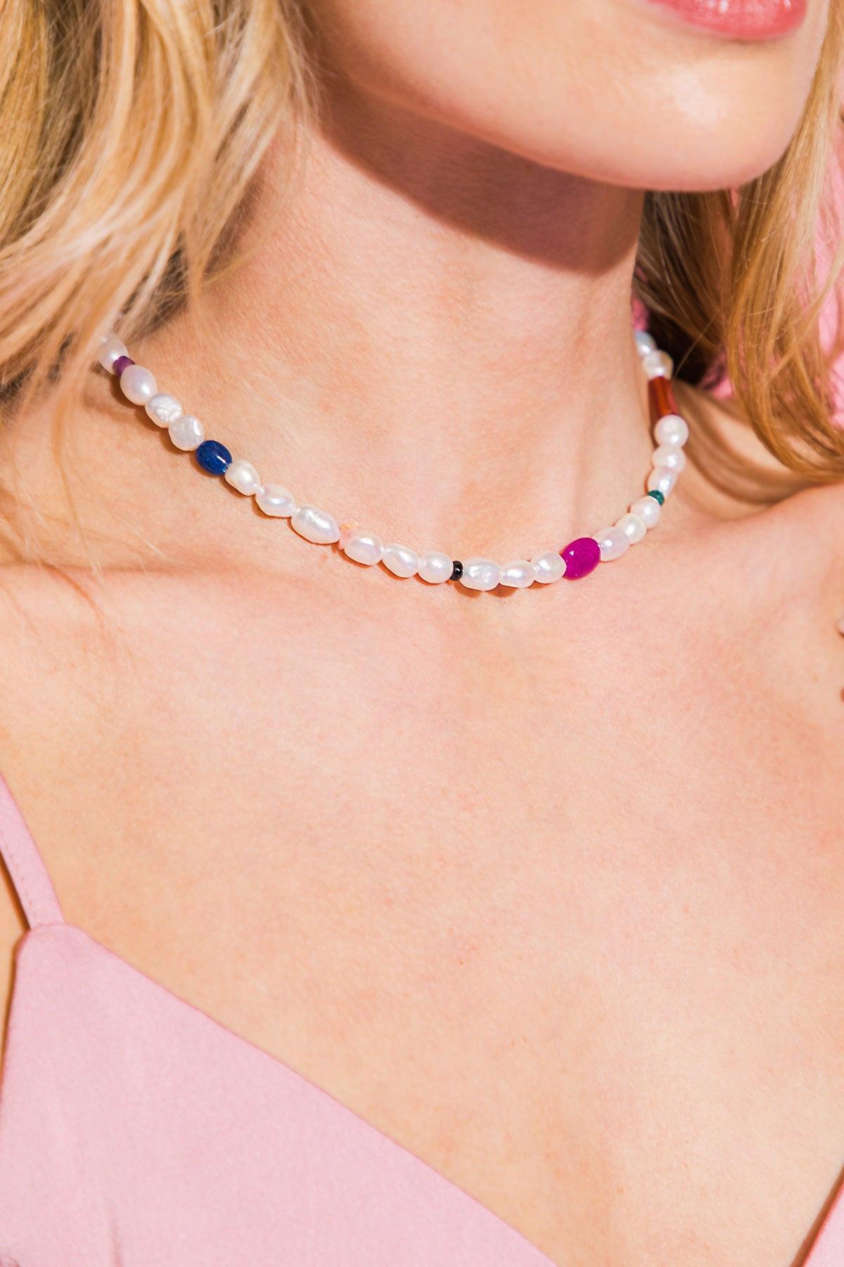 Cece Pearl Necklace Korean Made With Copper Alloy Beads