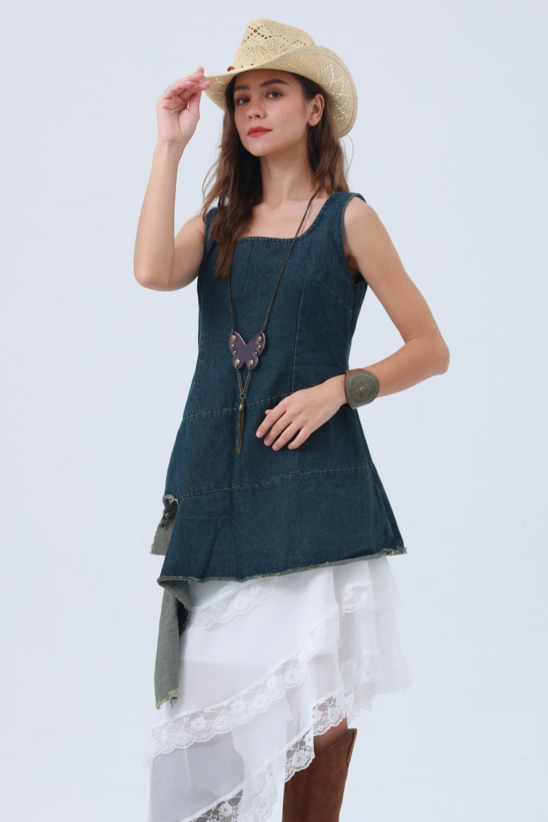 Western Butterfly Necklace – Fringe & Stud Details 🦋 Leto Collection