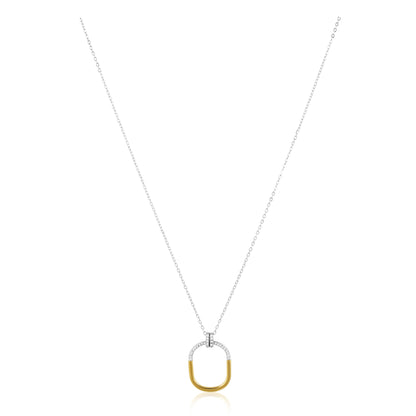 Two Tone Eternity Necklace