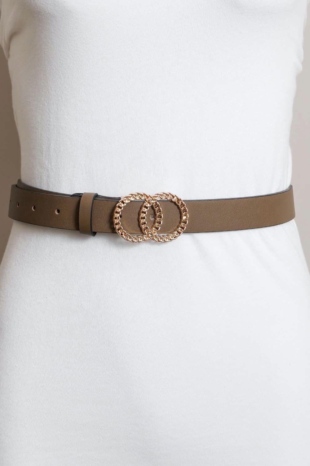 Double Chain Ring Buckle Belt-Soul Flow Apparel