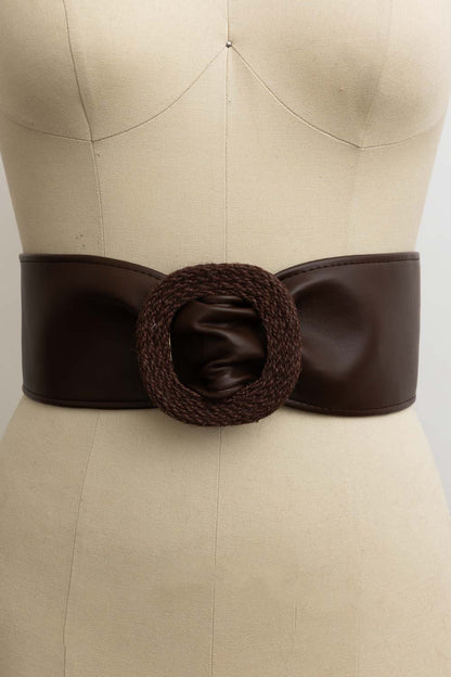 Sleek Faux Leather Belt – Minimalist Trackline Design⚡ Leto Collection