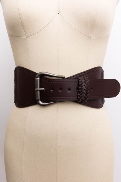 Classic Braided Leather Belt – Wide & Supple Strap Leto Collection