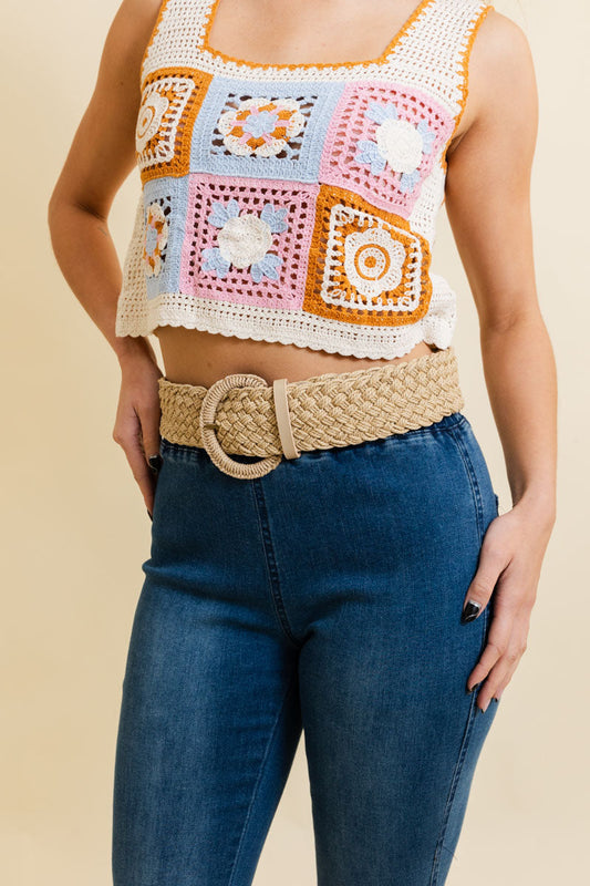 Raffia Woven Braided Belt-Soul Flow Apparel