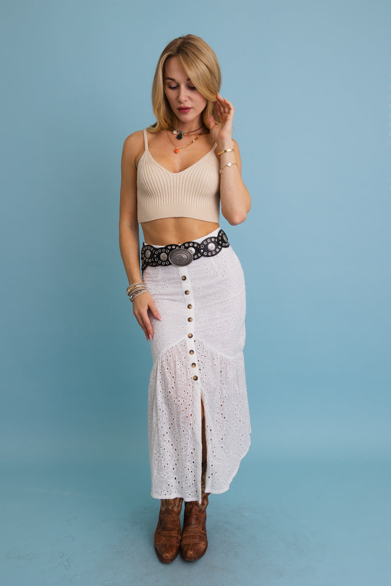 90s Style Boho Eyelet Oval Disc Belt-Soul Flow Apparel