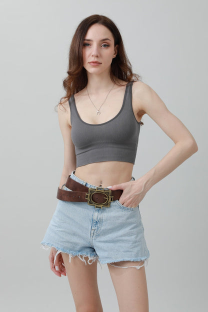 Vintage Western Belt – Geometric Buckle Cowboy Style 🤠⛓️ Leto Collection