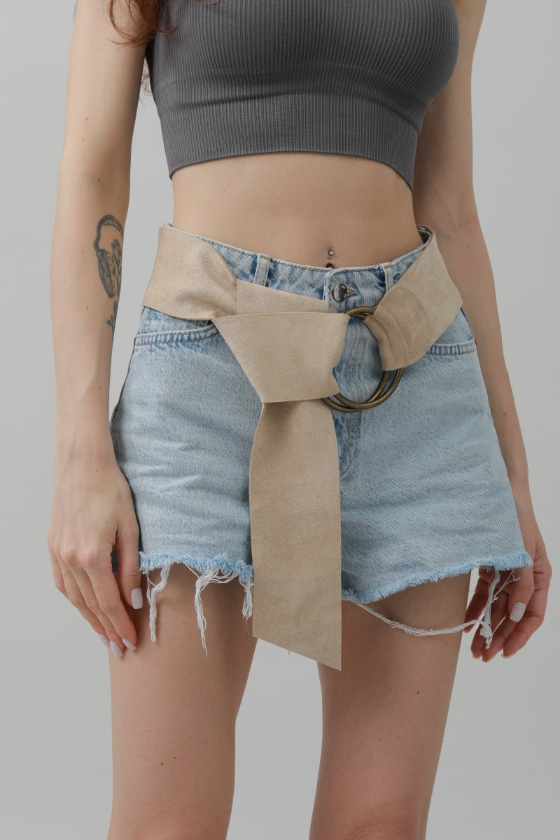 Double-Buckle Suede Corset Belt – Adjustable Wrap Design ??????-Soul Flow Apparel