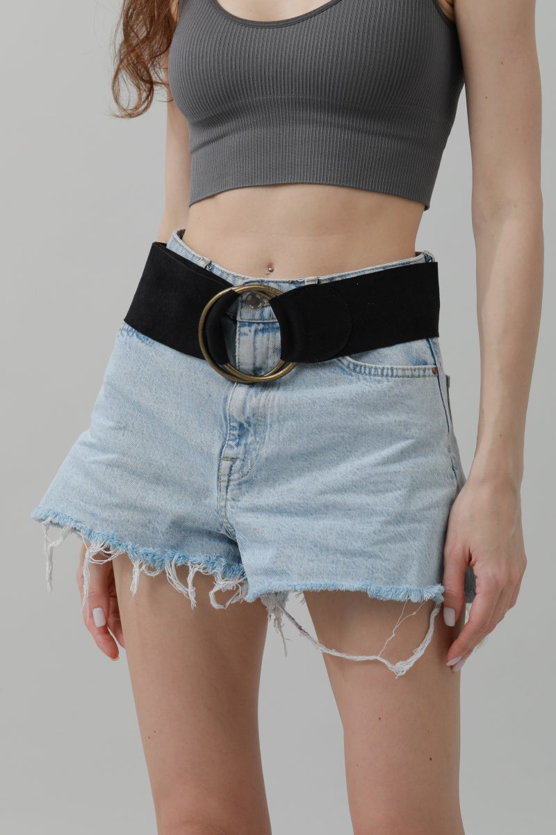 Double-Buckle Suede Corset Belt – Adjustable Wrap Design ??????-Soul Flow Apparel