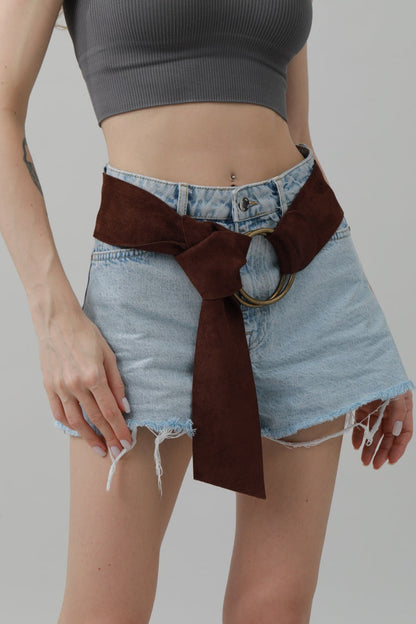 Double-Buckle Suede Corset Belt – Adjustable Wrap Design ??????-Soul Flow Apparel