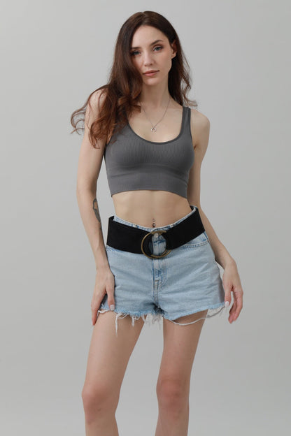 Double-Buckle Suede Corset Belt – Adjustable Wrap Design ??????-Soul Flow Apparel