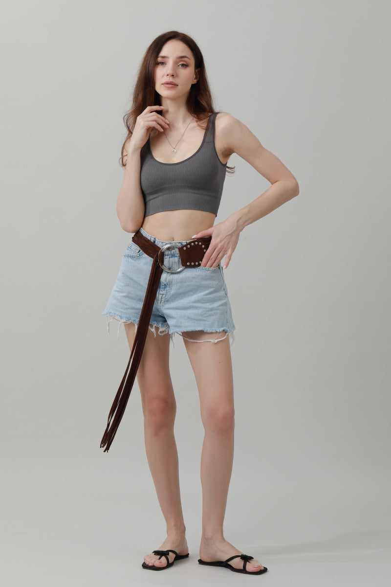 Long Fringe Waist Cincher – Vintage Draped Sash Belt ????????-Soul Flow Apparel