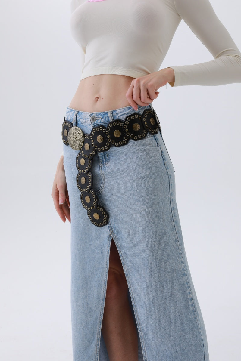 Classic Western Leather Belt – Vintage Cowboy Style ??????-Soul Flow Apparel