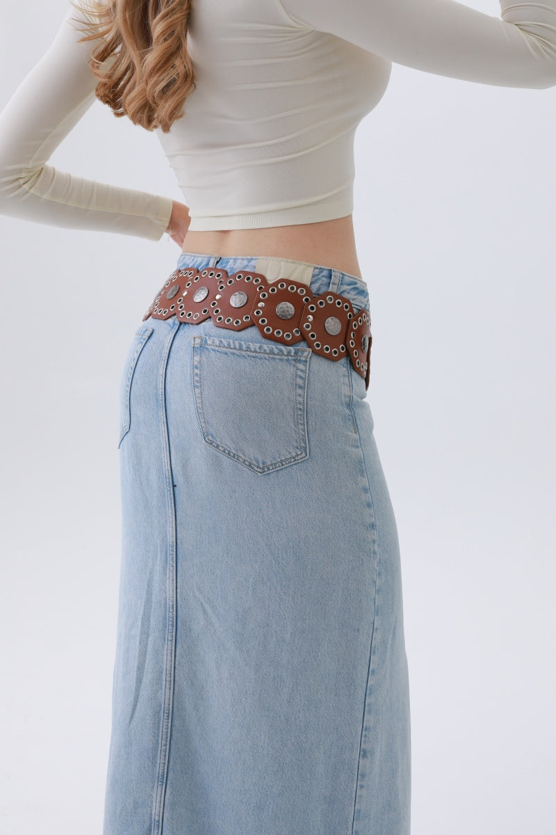 Classic Western Leather Belt – Vintage Cowboy Style ??????-Soul Flow Apparel