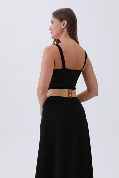 Adjustable Bow Belt – Stretchy Woven Waistband🌸✨ Leto Collection