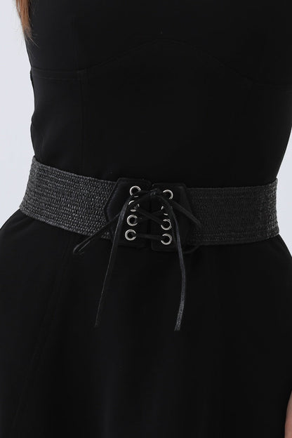 Adjustable Bow Belt – Stretchy Woven Waistband🌸✨ Leto Collection