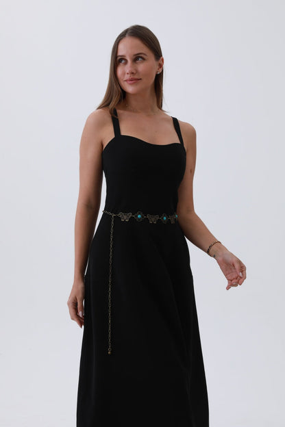 Boho Butterfly Chain Belt – Vintage Western Waist Accent🦋 Leto Collection