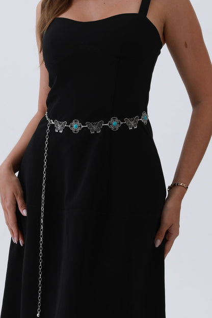 Boho Butterfly Chain Belt – Vintage Western Waist Accent🦋 Leto Collection