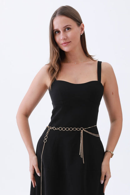 Triple-Layer Rhinestone Belt – Chain & Tassel Bohemian Glam✨🔗&nbsp; Leto Collection