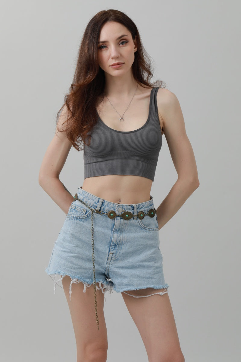 Bohemian Turquoise Waist Chain – Geometric Link Belt ????????-Soul Flow Apparel