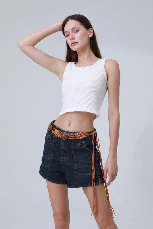 Boho Macrame Waist Chain – Coconut Shell & Fringe Belt ????????-Soul Flow Apparel